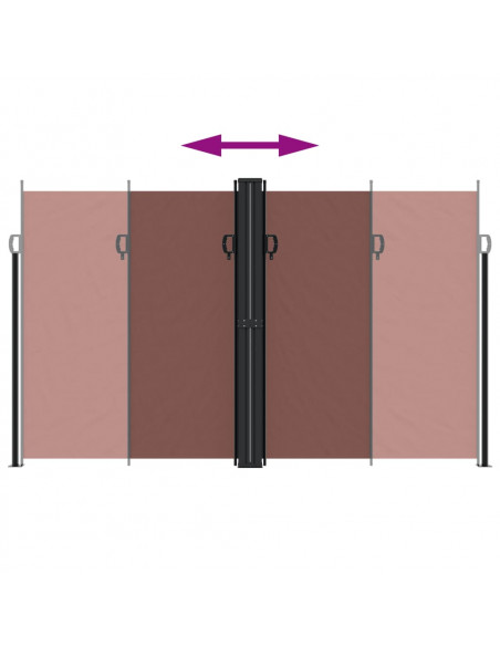 Tenda da Sole Laterale Retrattile Marrone 200x600 cm