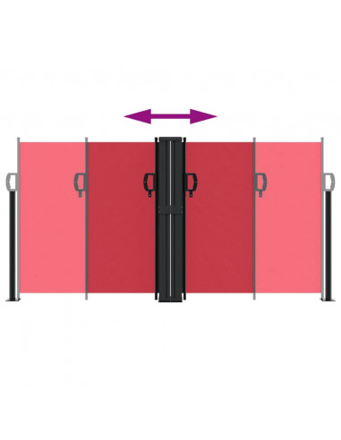 Tenda da Sole Laterale Retrattile Rossa 120x600 cm