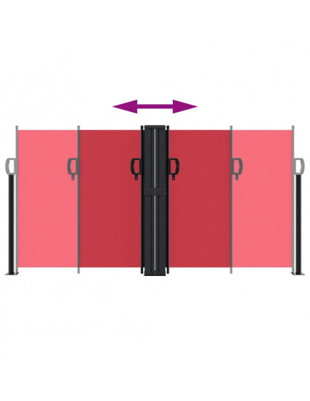 Tenda da Sole Laterale Retrattile Rossa 120x600 cm