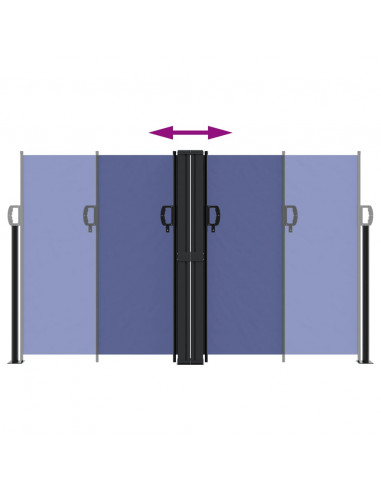 Tenda da Sole Laterale Retrattile Blu 140x600 cm