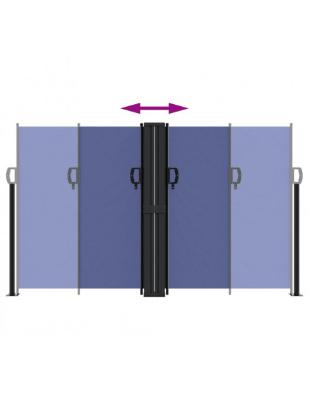 Tenda da Sole Laterale Retrattile Blu 140x600 cm