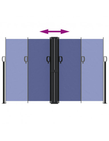 Tenda da Sole Laterale Retrattile Blu 160x600 cm