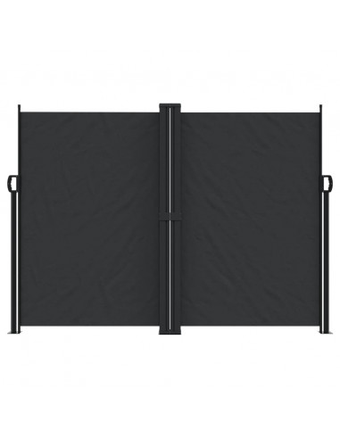 Tenda da Sole Laterale Retrattile Nera 180x600 cm