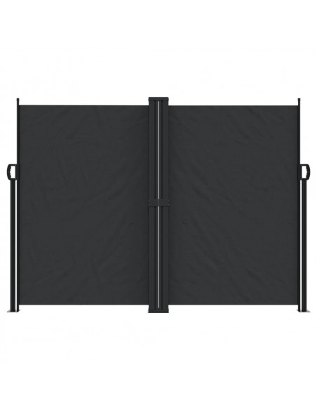 Tenda da Sole Laterale Retrattile Nera 180x600 cm