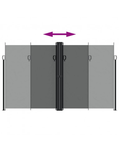 Tenda da Sole Laterale Retrattile Antracite 200x600 cm