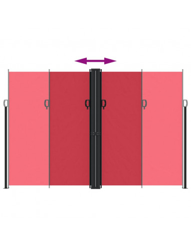 Tenda da Sole Laterale Retrattile Rossa 220x600 cm