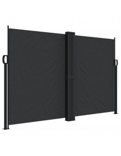 Tenda da Sole Laterale Retrattile Nera 160x600 cm 2