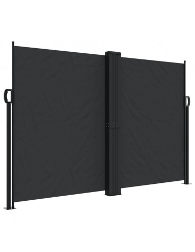 Tenda da Sole Laterale Retrattile Nera 160x600 cm