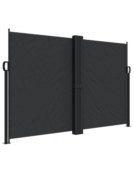 Tenda da Sole Laterale Retrattile Nera 160x600 cm