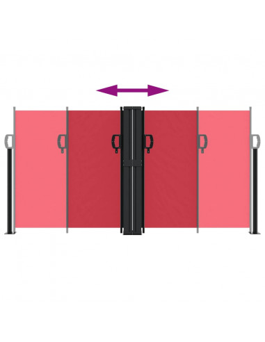 Tenda da Sole Laterale Retrattile Rossa 120x1000 cm