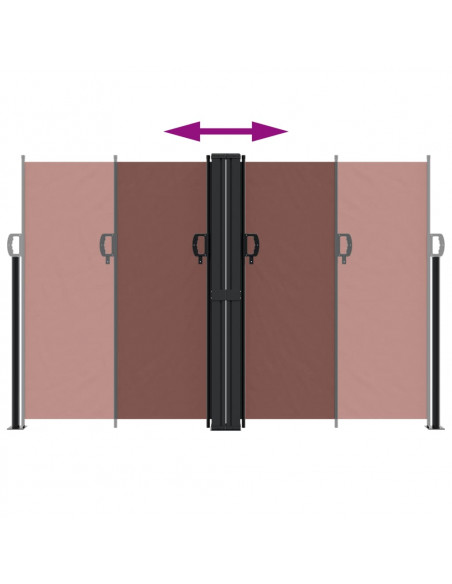 Tenda da Sole Laterale Retrattile Marrone 160x600 cm