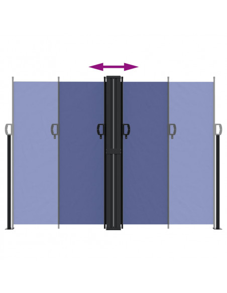 Tenda da Sole Laterale Retrattile Blu 180x600 cm