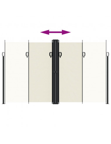 Tenda da Sole Laterale Retrattile Crema 200x600 cm