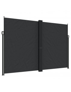 Tenda da Sole Laterale Retrattile Nera 220x600 cm 2