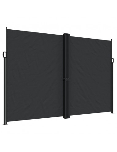 Tenda da Sole Laterale Retrattile Nera 220x600 cm