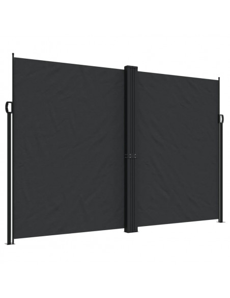 Tenda da Sole Laterale Retrattile Nera 220x600 cm