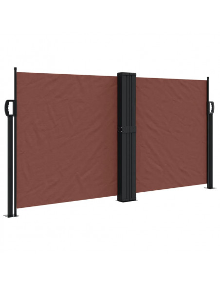 Tenda da Sole Laterale Retrattile Marrone 120x1000 cm