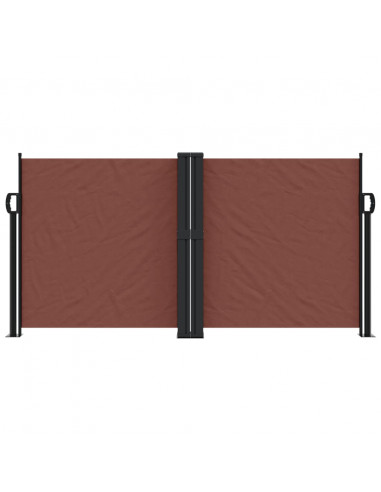 Tenda da Sole Laterale Retrattile Marrone 120x1000 cm
