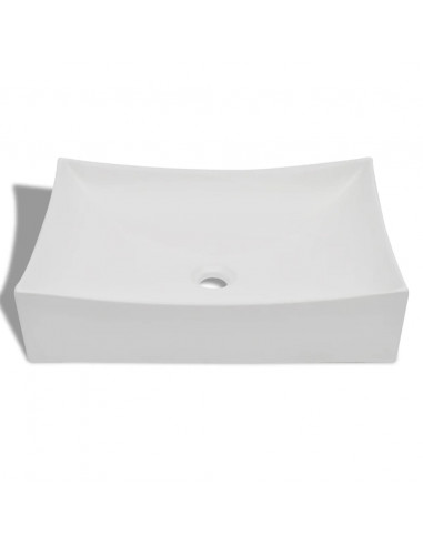 Lavandino in Ceramica Porcellana Bianco Lucido