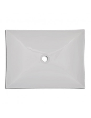 Lavandino in Ceramica Porcellana Bianco Lucido