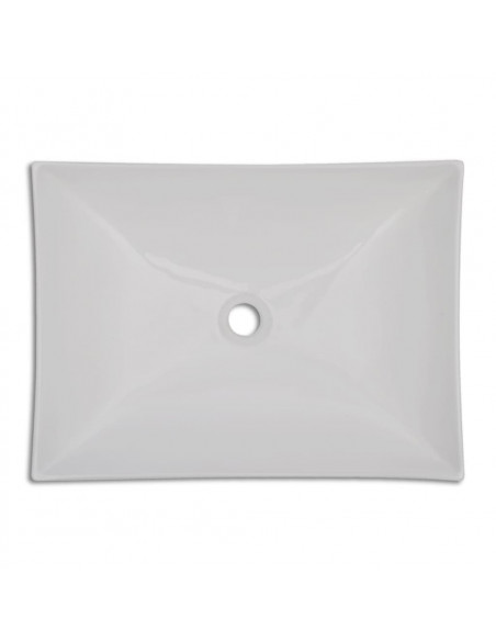 Lavandino in Ceramica Porcellana Bianco Lucido