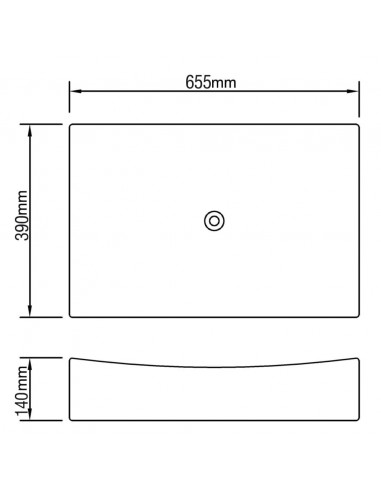 Lavandino in Ceramica Porcellana Bianco Lucido