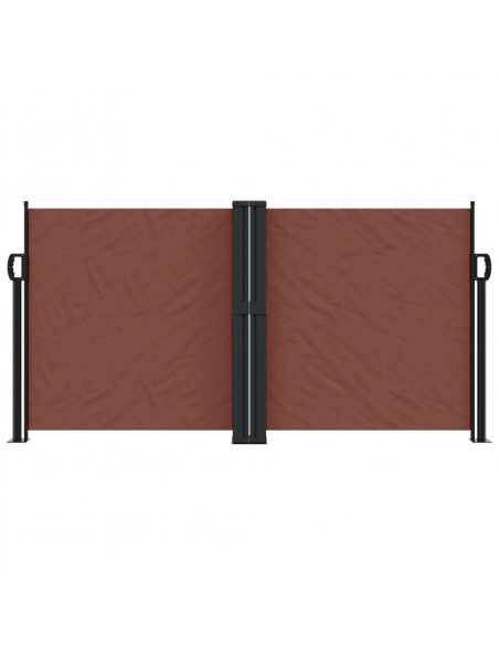 Tenda da Sole Laterale Retrattile Marrone 120x600 cm