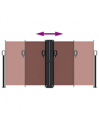 Tenda da Sole Laterale Retrattile Marrone 120x600 cm