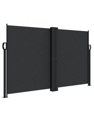 Tenda da Sole Laterale Retrattile Nera 140x600 cm