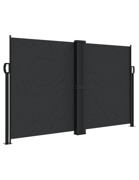Tenda da Sole Laterale Retrattile Nera 140x600 cm