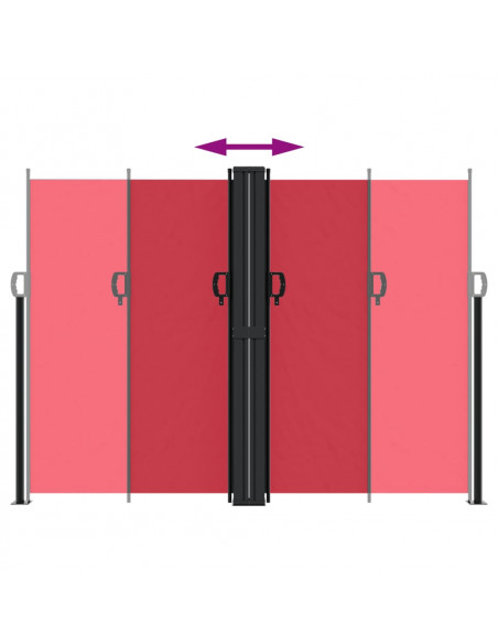 Tenda da Sole Laterale Retrattile Rossa 180x600 cm