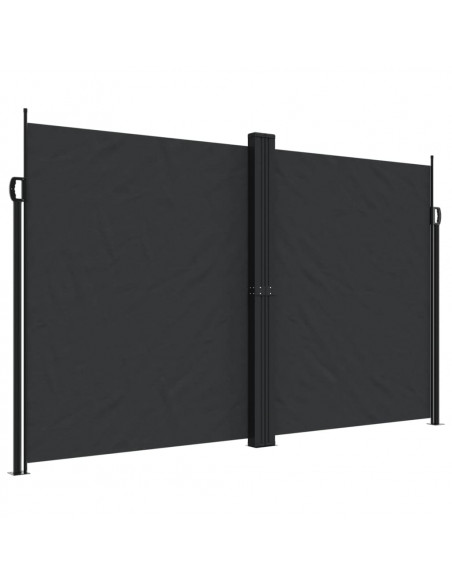 Tenda da Sole Laterale Retrattile Nera 200x600 cm