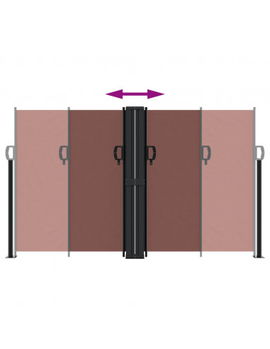 Tenda da Sole Laterale Retrattile Marrone 140x600 cm