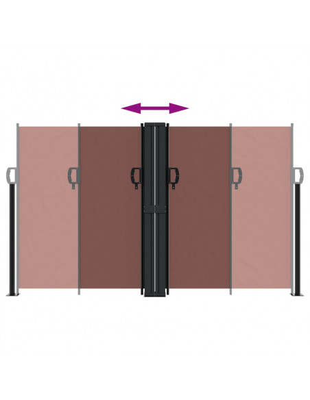 Tenda da Sole Laterale Retrattile Marrone 140x600 cm