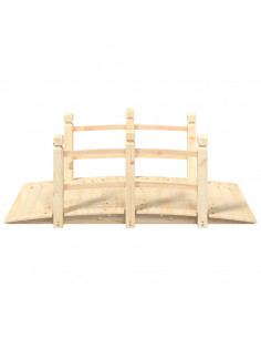 Ponte Giardino Ringhiere 150x67x56cm Legno Massello Abete Rosso 2