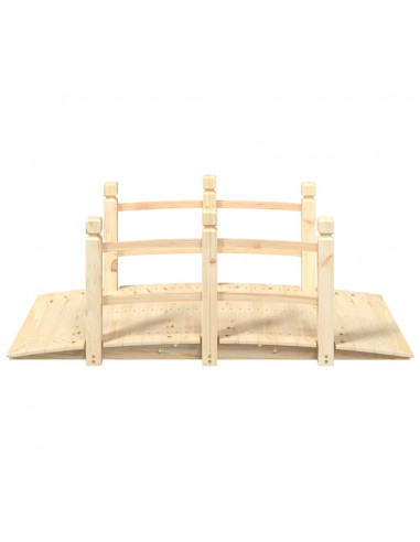 Ponte Giardino Ringhiere 150x67x56cm Legno Massello Abete Rosso