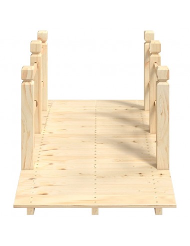 Ponte Giardino Ringhiere 150x67x56cm Legno Massello Abete Rosso