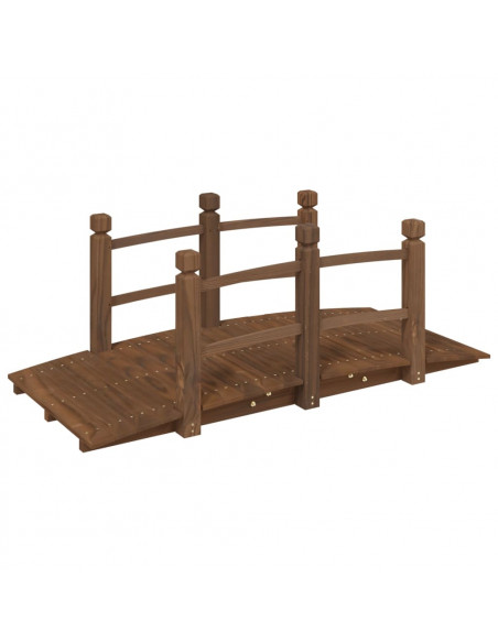 Ponte Giardino Ringhiere 150x67x56cm Legno Massello Abete Rosso