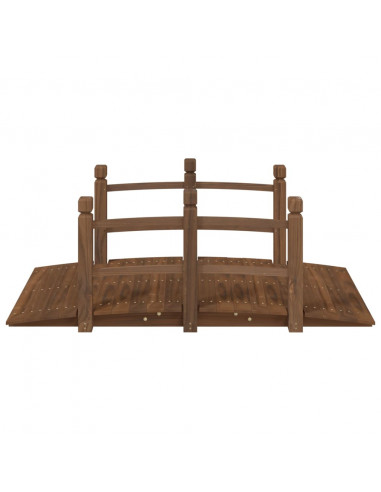 Ponte Giardino Ringhiere 150x67x56cm Legno Massello Abete Rosso