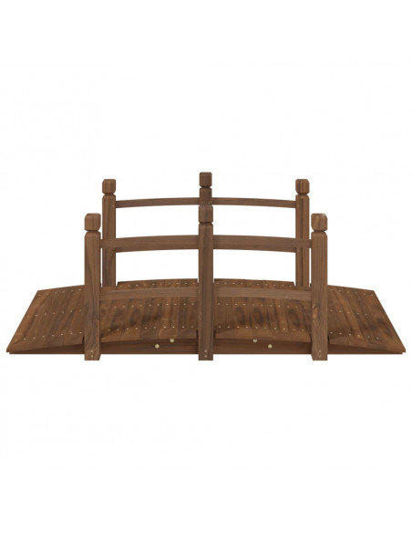 Ponte Giardino Ringhiere 150x67x56cm Legno Massello Abete Rosso