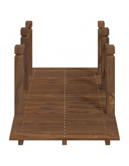Ponte Giardino Ringhiere 150x67x56cm Legno Massello Abete Rosso