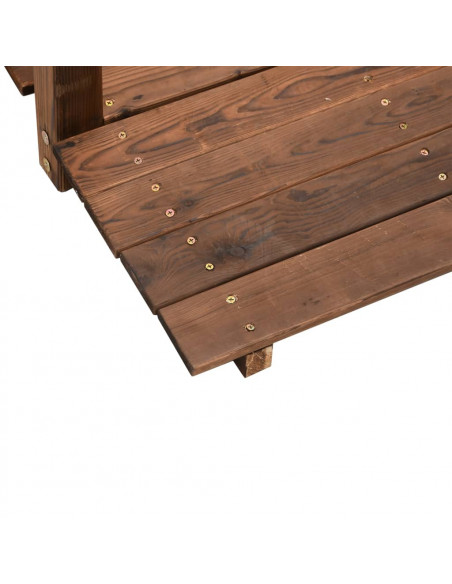 Ponte Giardino Ringhiere 150x67x56cm Legno Massello Abete Rosso