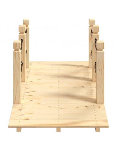 Ponte Giardino Ringhiere Catena 150x67x56 Massello Abete Rosso