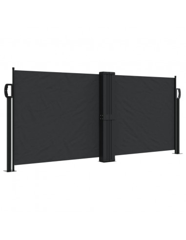 Tenda da Sole Laterale Retrattile Nera 100x600 cm
