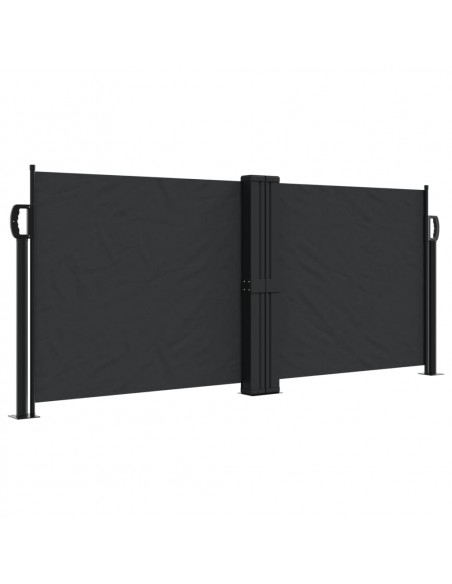 Tenda da Sole Laterale Retrattile Nera 100x600 cm