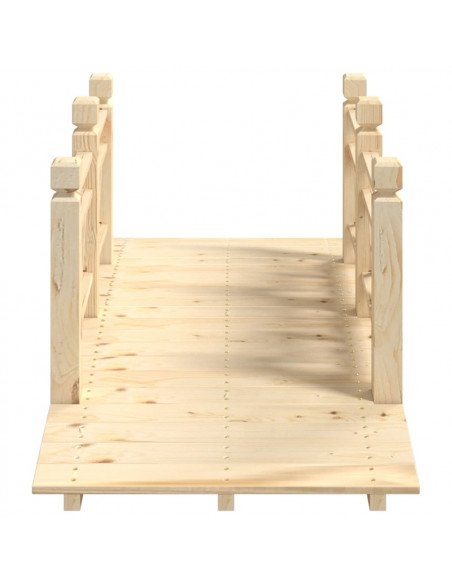 Ponte Giardino Ringhiere 150x67x56cm Legno Massello Abete Rosso