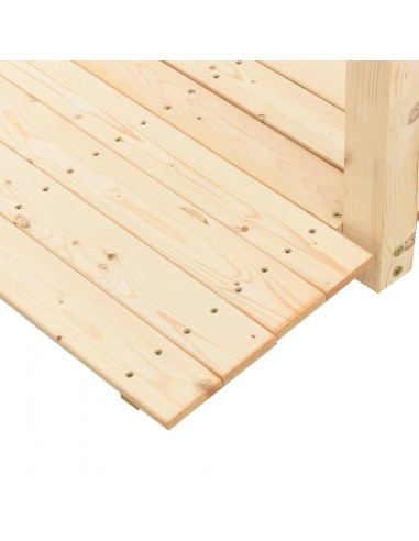 Ponte Giardino Ringhiere 150x67x56cm Legno Massello Abete Rosso