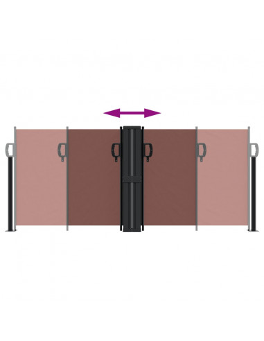Tenda da Sole Laterale Retrattile Marrone 100x600 cm