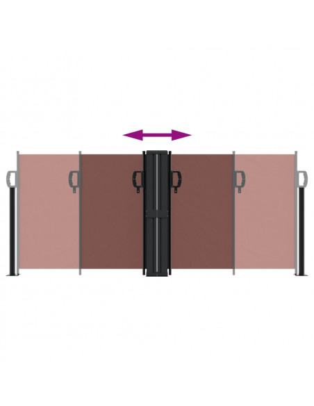 Tenda da Sole Laterale Retrattile Marrone 100x600 cm