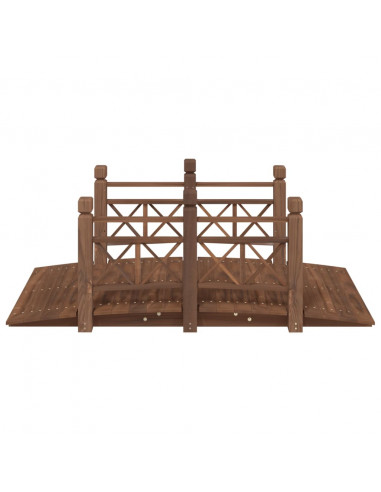 Ponte Giardino Ringhiere 150x67x56cm Legno Massello Abete Rosso